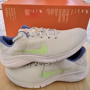 RN 11 NN Nike Light Gray Sneakers with Lime Green Swoosh